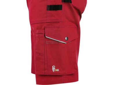 Kraťasy pánske CXS STRETCH - červeno-čierne