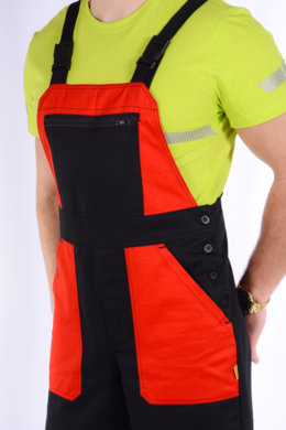 Nohavice trakové farebná kombinácia-pánske  (čierno-červené) výška 194  - VYROBENÉ NA SLOVENSKU