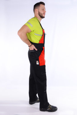 Nohavice trakové farebná kombinácia-pánske  (čierno-červené) výška 194  - VYROBENÉ NA SLOVENSKU