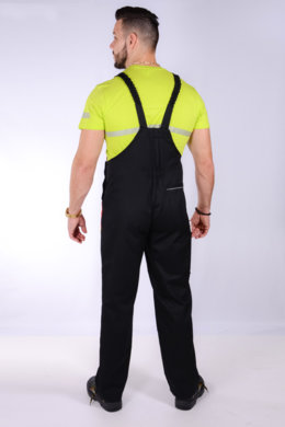 Nohavice trakové farebná kombinácia-pánske  (čierno-červené) výška 194  - VYROBENÉ NA SLOVENSKU