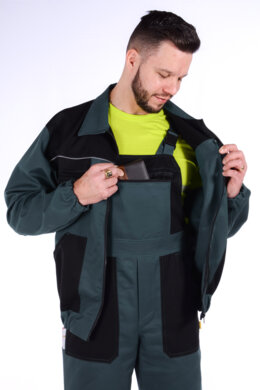 Blúza monterková pánska MULTI - farebná kombinácia (zeleno - čierna) výška 194- VYROBENÉ NA SLOVENSKU