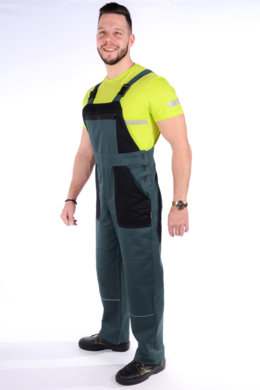 Nohavice trakové farebná kombinácia-pánske  (zeleno-čierne) výška 194  - VYROBENÉ NA SLOVENSKU