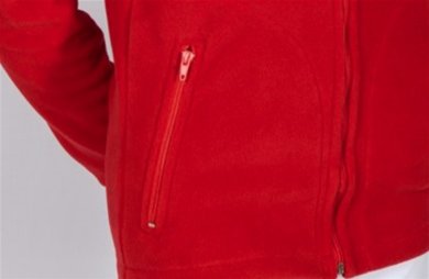 Mikina pracovná flisová POLAR - červená - VYROBENÉ NA SLOVENSKU