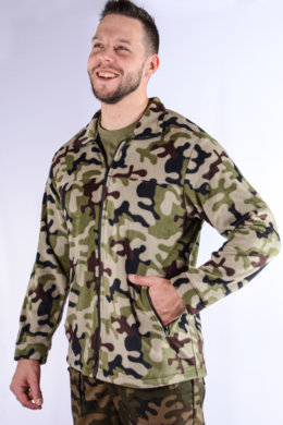 Mikina pracovná flisová - maskáčová - VYROBENÉ NA SLOVENSKU