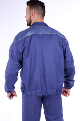 Blúza monterková pánska MULTI - farebná kombinácia (royal modrá + modrá) výška 182 - VYROBENÉ NA SLOVENSKU