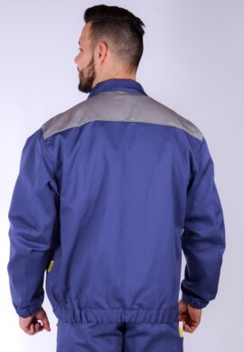 Blúza monterková pánska MULTI - farebná kombinácia (royal modrá + sivá) výška 194- VYROBENÉ NA SLOVENSKU