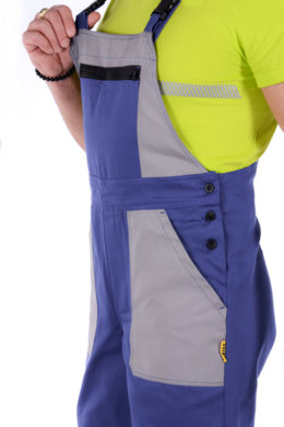 Nohavice trakové farebná kombinácia-pánske (royal modrá + sivá) výška 182 - VYROBENÉ NA SLOVENSKU