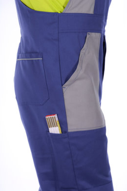 Nohavice trakové farebná kombinácia-pánske (royal modrá + sivá) výška 182 - VYROBENÉ NA SLOVENSKU