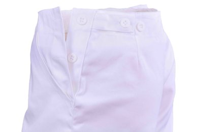 Nohavice biele 3/4 na pevný pás dámske (100% bavlna) - VYROBENÉ NA SLOVENSKU