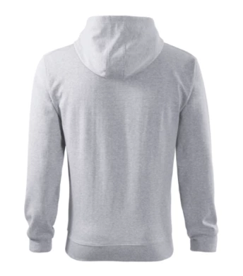 Mikina pánska - MALFINI - TRENDY ZIPPER - veľkosť 3XL (svetlosivý melír)