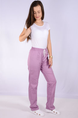 Nohavice na gumu Klara-dámske - fialové  (100% bavlna) VYROBENÉ NA SLOVENSKU