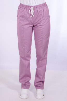 Nohavice na gumu Klara-dámske - fialové  (100% bavlna) VYROBENÉ NA SLOVENSKU
