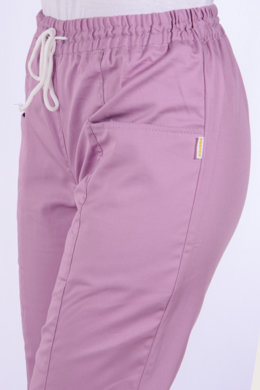Nohavice na gumu Klara-dámske - fialové  (100% bavlna) VYROBENÉ NA SLOVENSKU