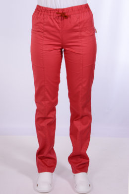 Nohavice na gumu Klara-dámske - marlboro červené  (100% bavlna) VYROBENÉ NA SLOVENSKU