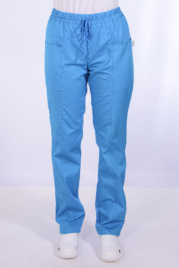 Nohavice na gumu Klara-dámske - tyrkysové (100% bavlna) VYROBENÉ NA SLOVENSKU
