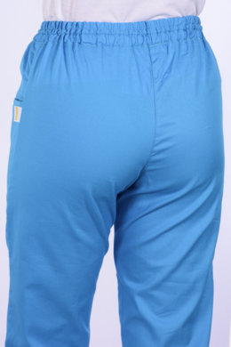 Nohavice na gumu Klara-dámske - tyrkysové (100% bavlna) VYROBENÉ NA SLOVENSKU