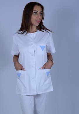 Rozhalenka s trouholníkom v modrej farbe - VYROBENÉ NA SLOVENSKU