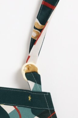 Vianočná zástera Kveta s prackou -  zelená - VYROBENÉ NA SLOVENSKU