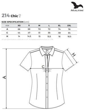 Košeľa dámska MALFINI-CHIC (nebeská modrá)