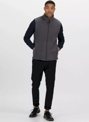 Micro fleece vesta - sivá