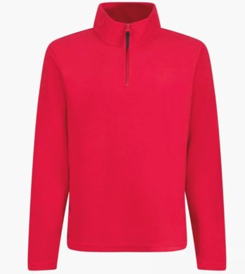 Mikina MICRO ZIP NECK FLEECE - červená