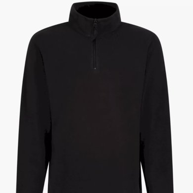 Mikina MICRO ZIP NECK FLEECE - čierna