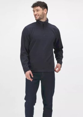 Mikina MICRO ZIP NECK FLEECE - navy