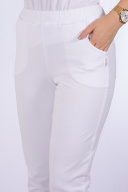 Tepláky Bortex  02 - biele - VYROBENÉ NA SLOVENSKU