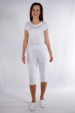 Tepláky Bortex 02 krátke - biele - VYROBENÉ NA SLOVENSKU