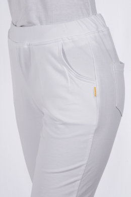 Tepláky Bortex 02 krátke - biele - VYROBENÉ NA SLOVENSKU