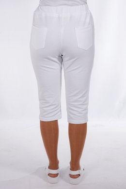 Tepláky Bortex 02 krátke - biele - VYROBENÉ NA SLOVENSKU