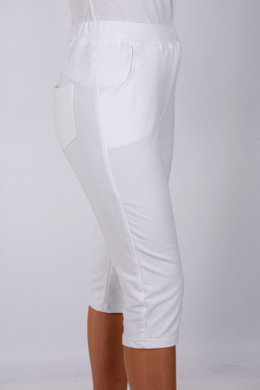 Tepláky Bortex 02 krátke - biele - VYROBENÉ NA SLOVENSKU