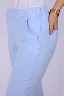 Tepláky Bortex  02 - svetlo modré -  VYROBENÉ NA SLOVENSKU