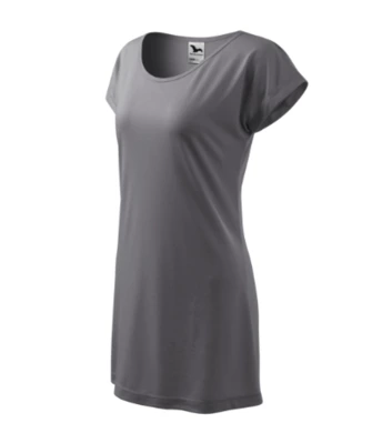 Tričko / Šaty LOVE - MALFINI - oceľovo sivá