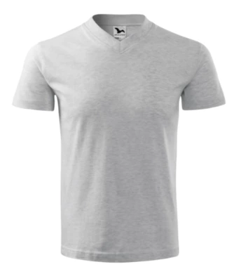 Tričko pánske V-NECK - MALFINI (svetlosivý melír)