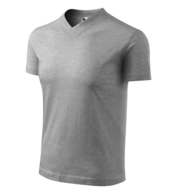 Tričko pánske V-NECK - MALFINI (tmavosivý melír)