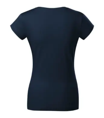 Tričko dámske - MALFINI - FIT V-NECK - tmavomodré