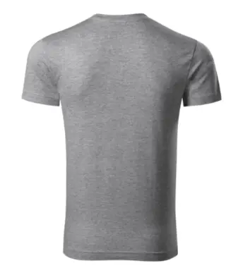 Tričko pánske - MALFINI - Slim Fit V-neck -  tmavosivý melír