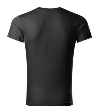 Tričko pánske - MALFINI - Slim Fit V-neck -  ebony gray