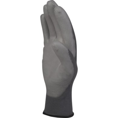 Polyesterové pletené rukavice-dlaň povrstvená PU-VE702PG