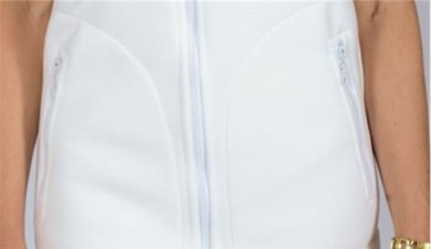 Vesta pracovná fleecová POLAR (biela) VYROBENÉ NA SLOVENSKU