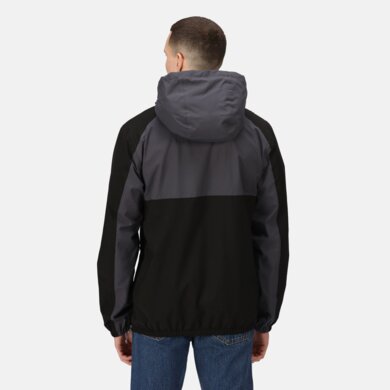Pánska bunda VINTAGE OVERHEAD ANORAK - black/seal grey
