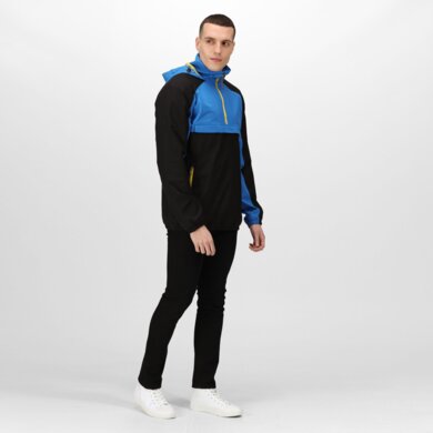Pánska bunda VINTAGE OVERHEAD ANORAK - black/strongblue