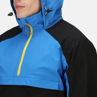 Pánska bunda VINTAGE OVERHEAD ANORAK - black/strongblue