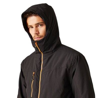 Bunda NAVIGATE - vodeodolná bunda - pánska -  black/orange pop