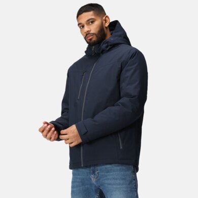 Bunda NAVIGATE - vodeodolná bunda - pánska -  black/orange pop