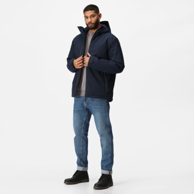 Bunda NAVIGATE - vodeodolná bunda - pánska -  navy/seal grey