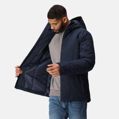 Bunda NAVIGATE - vodeodolná bunda - pánska -  navy/seal grey