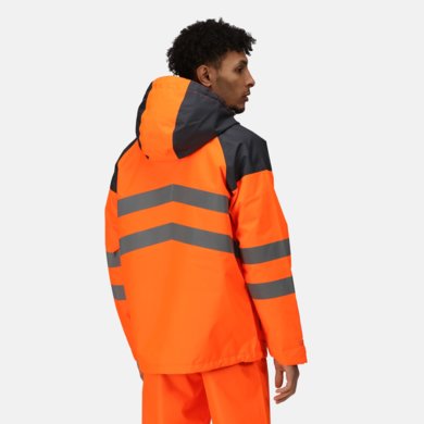Reflexná bunda TACTICAL HI-VIS JACKET - farba: orange/grey