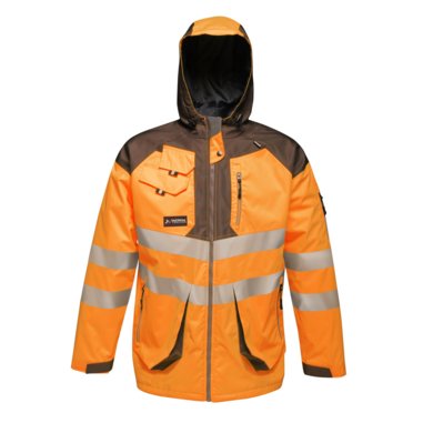 Reflexná bunda TACTICAL HI-VIS JACKET - farba: orange/grey